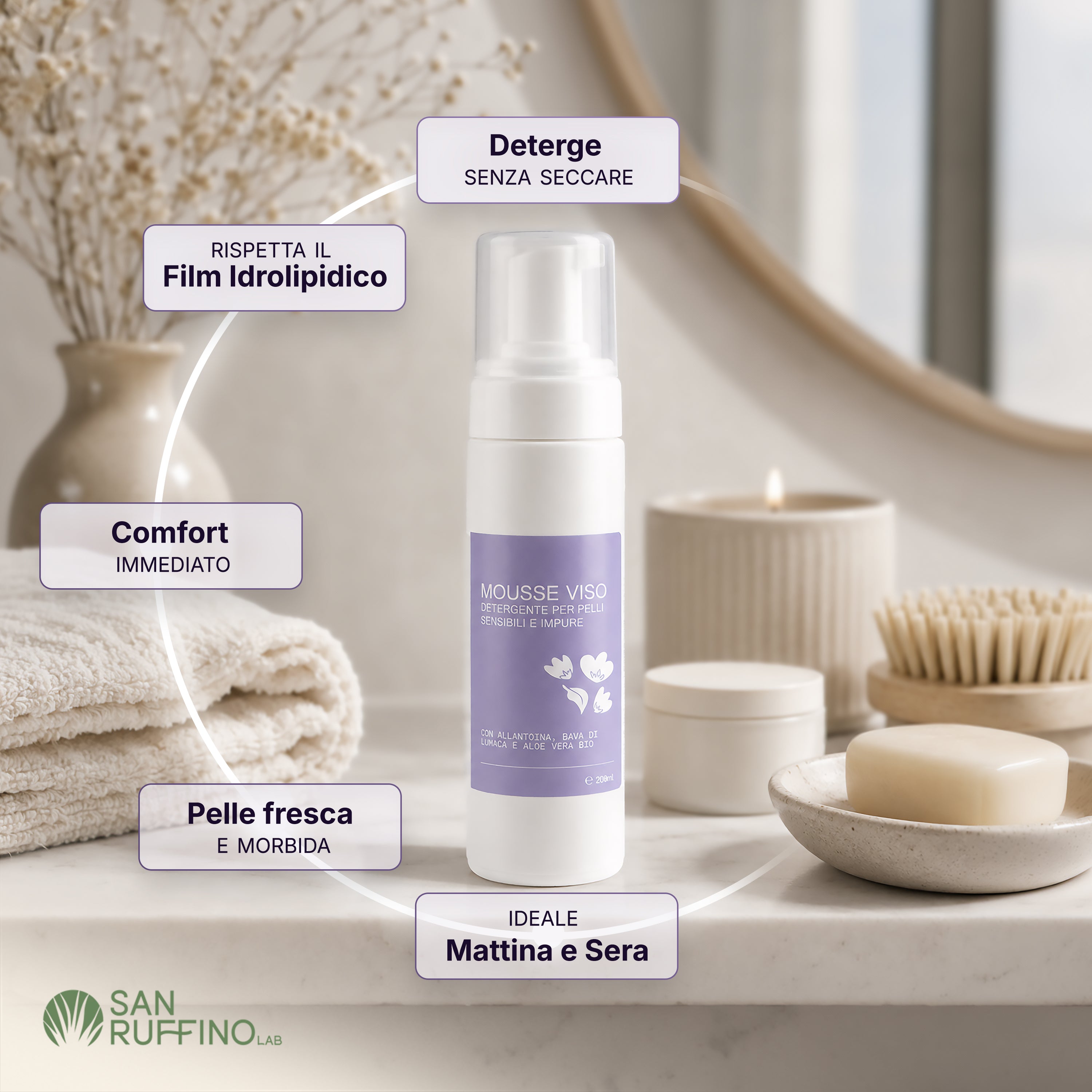 MOUSSE VISO DETERGENTE
