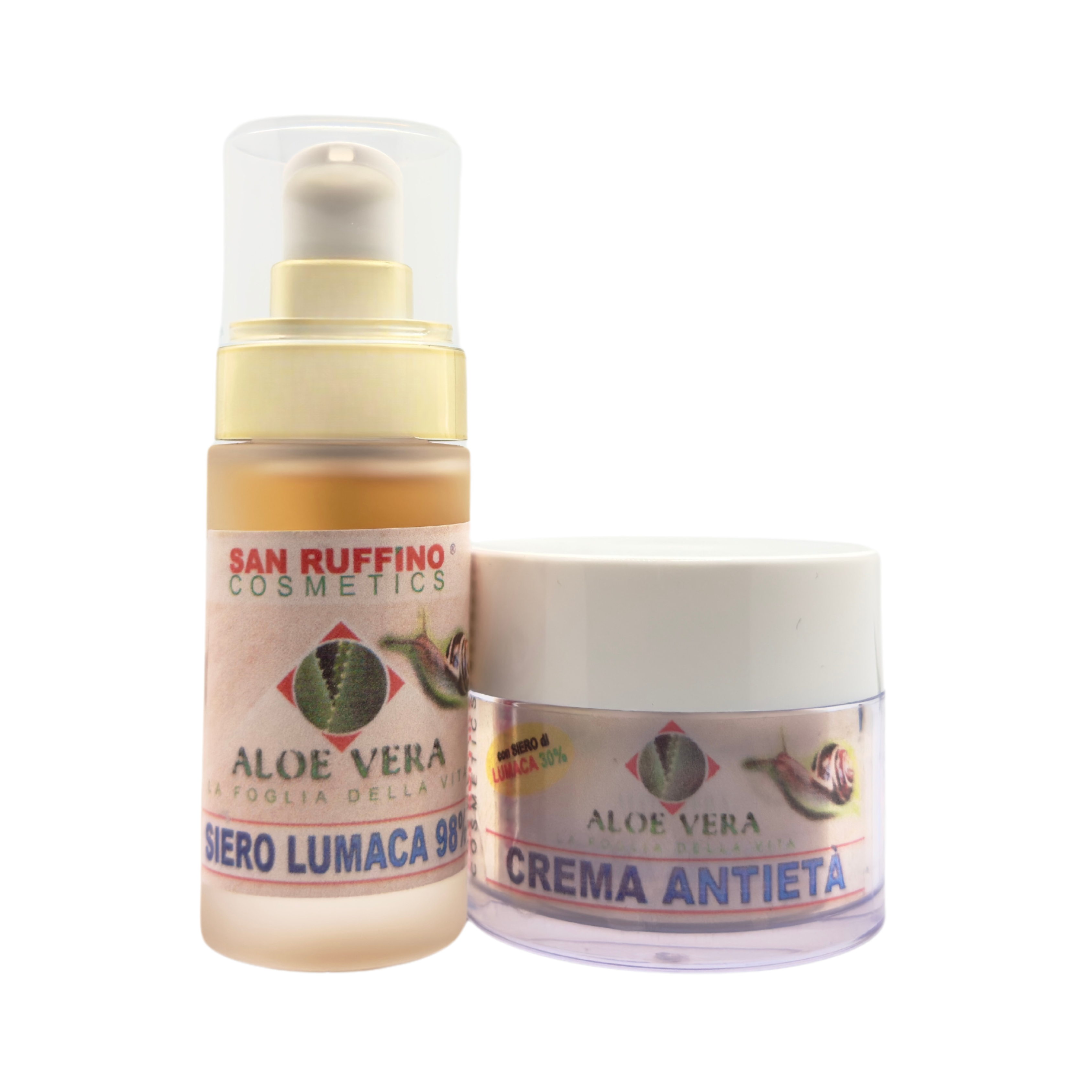 KIT VISO BAVA DI LUMACA – SIERO 98% + CREMA 30% PER RUGHE, ACNE, MACCHIE E PELLE SENSIBILE